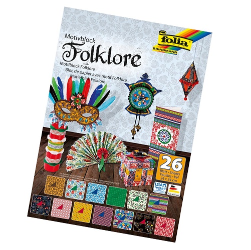 Bloco 24x34 80gr 26 Folhas Folclore