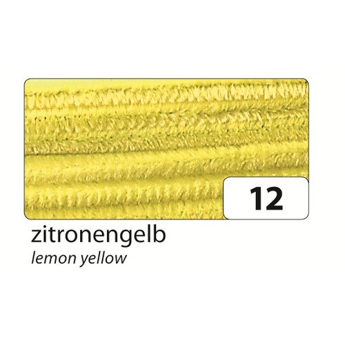 Chenille 8mm 50cm Amarelo Claro