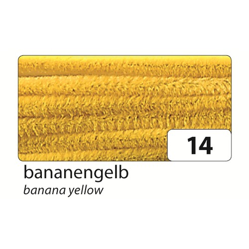 Chenille 8mm 50cm Amarelo Escuro