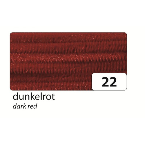 Chenille 8mm 50cm Vermelho Escuro