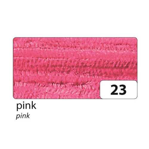 Chenille 8mm 50cm Rosa
