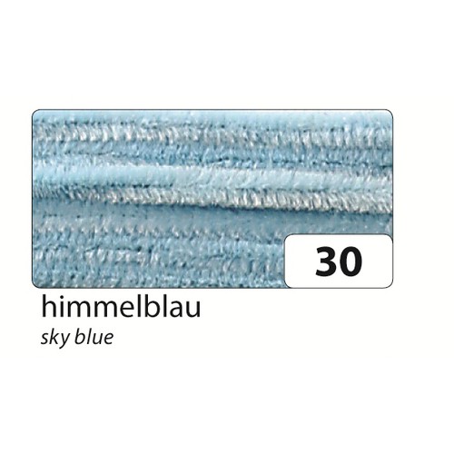 Chenille 8mm 50cm Azul Claro