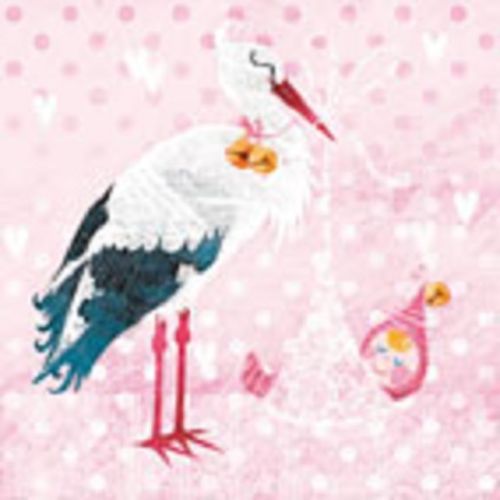 Guardanapo 33x33 Gegonha Menina