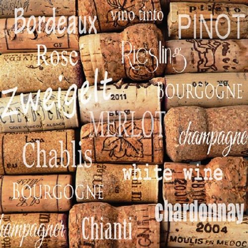 Guardanapo 33x33 Wine Corks