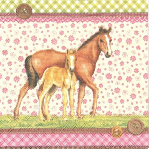 Guardanapo 33x33 Signed Horses