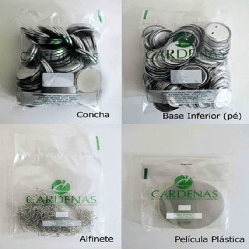 Button Alfinete Desmontado (100) 25mm