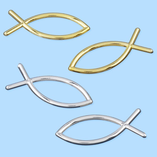 Sticker (4) Blister Peixes Ouro 3cm