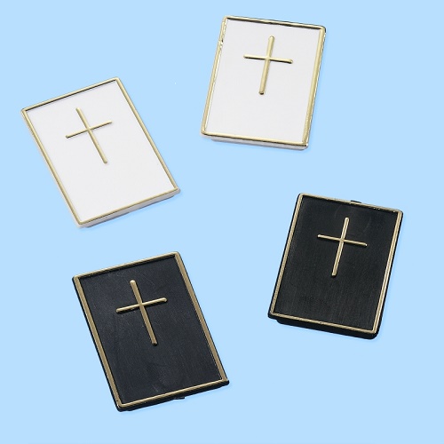 Sticker (4) Livro Fundo Preto Prata/ouro 3cm