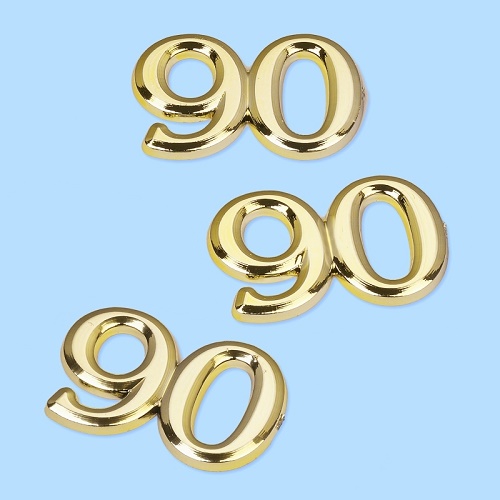 Sticker (4) Numero 90 Ouro