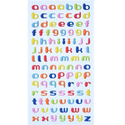 Sticker Letras Pequenas Cores