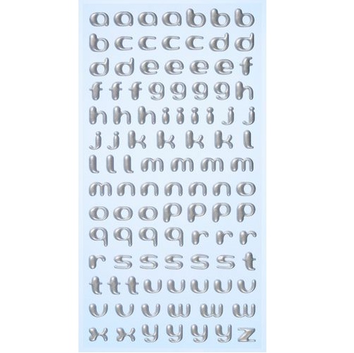 Sticker Letras Pequenas Prata