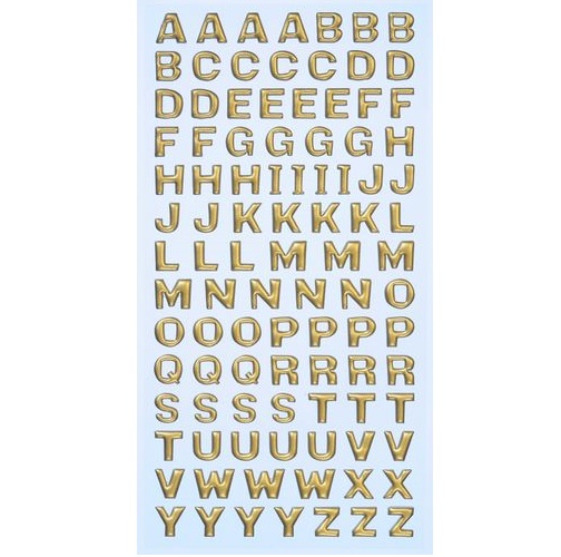 Sticker Letras Grande Ouro
