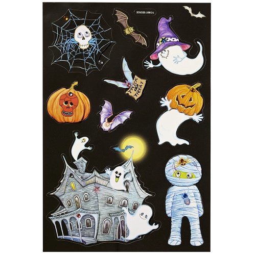 Sticker Halloween Fundo Preto