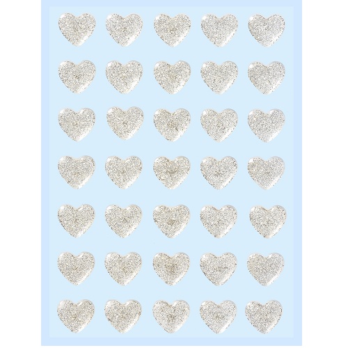 Sticker Herzen Silver