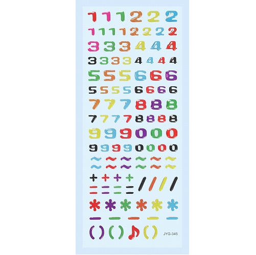 Sticker Números Cores