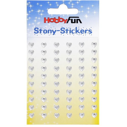 Sticker Stony Corações Cristal 6mm (60)