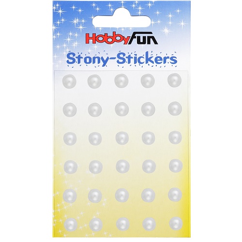 Sticker Stony Redondo Branco 8mm (30)