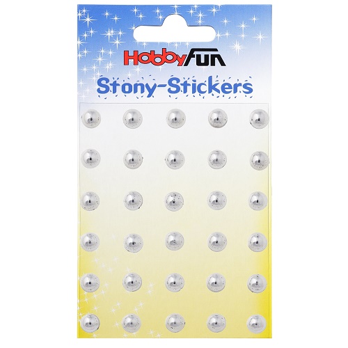 Sticker Stony Redondo Prata 8mm (30)