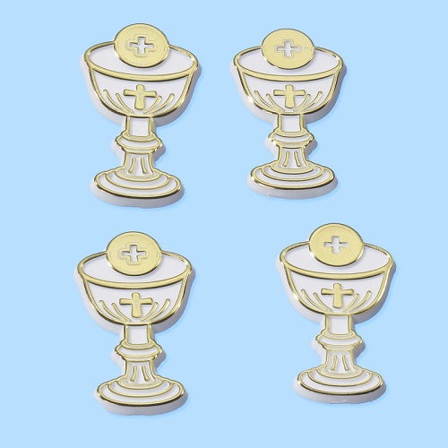 Sticker Cálice Branco/Ouro 3cm