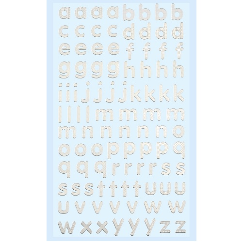 Sticker Letras Minúsculas Prata