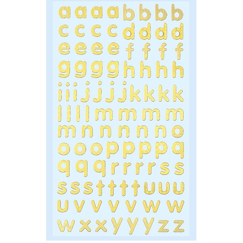 Sticker Letras Minúsculas Ouro