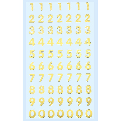 Sticker Números Ouro