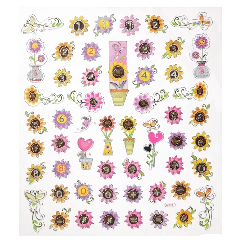 Sticker Floral Números