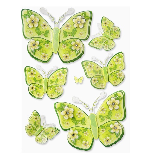 Sticker XXL 3D Borboleta Verde
