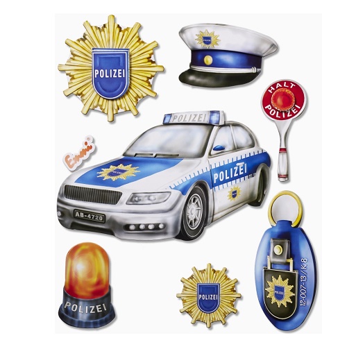 Sticker XXL 3D Policia