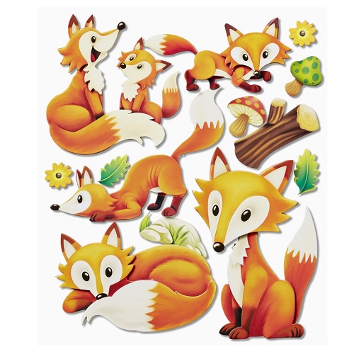 Sticker XXL 3D Raposas I