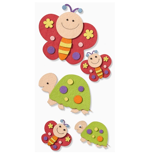 Sticker XXL Borboletas e Tartaruga