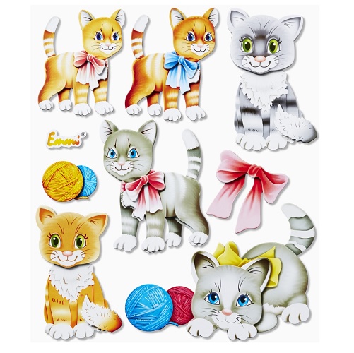 Sticker XXL 3D Gatinhos
