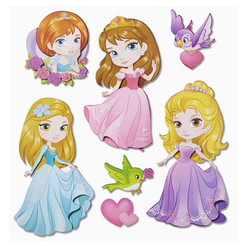 Sticker XXL 3D Princesas