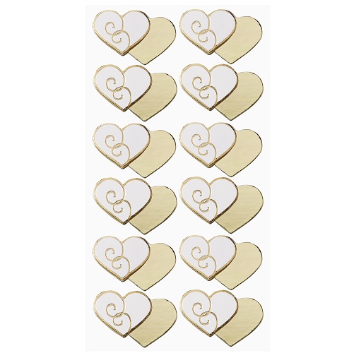 Sticker Corações Ouro