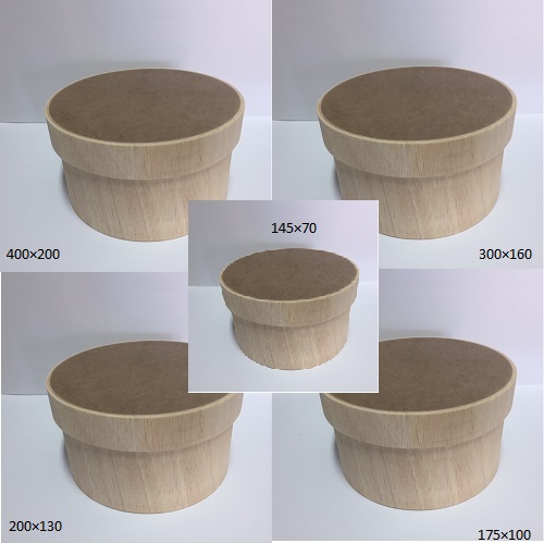 Conj. de 5 Caixas MDF Redonda