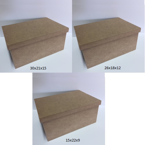 Conj. 3 Caixas MDF Rectangulares