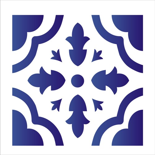 Stencil 14x14 Ladrilho Coração