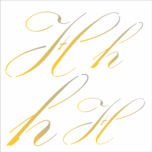 Stencil 14x14 Manuscrito H