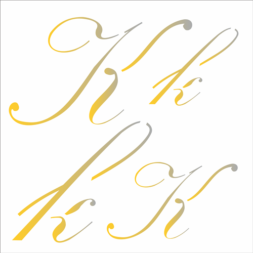 Stencil 14x14 Manuscrito K