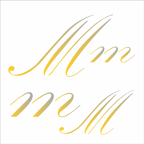 Stencil 14x14 Manuscrito M