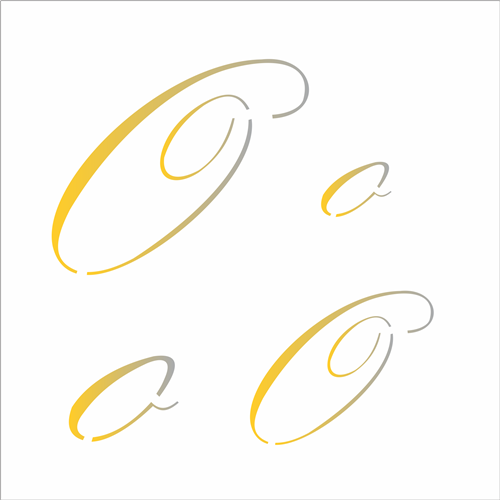 Stencil 14x14 Manuscrito O