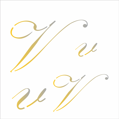 Stencil 14x14 Manuscrito V