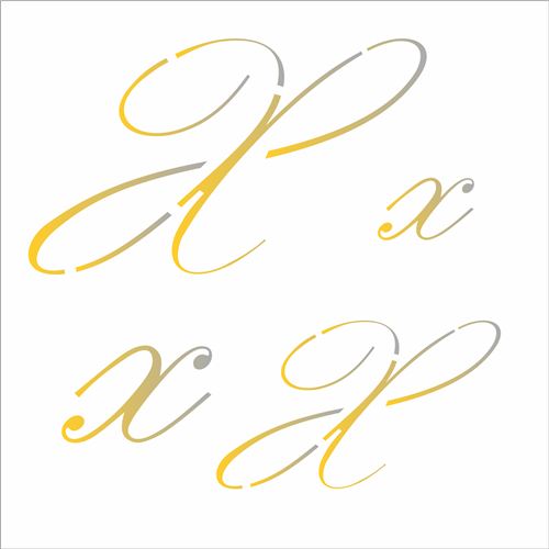 Stencil 14x14 Manuscrito X