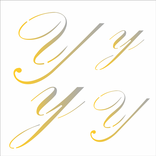 Stencil 14x14 Manuscrito Y