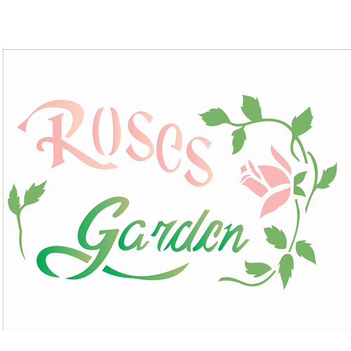 Stencil 15x20 Rosas Jardim