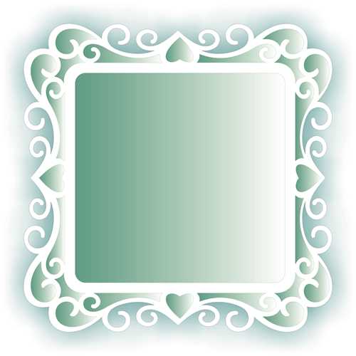 Stencil 30.5x30.5 Moldura Arabesco