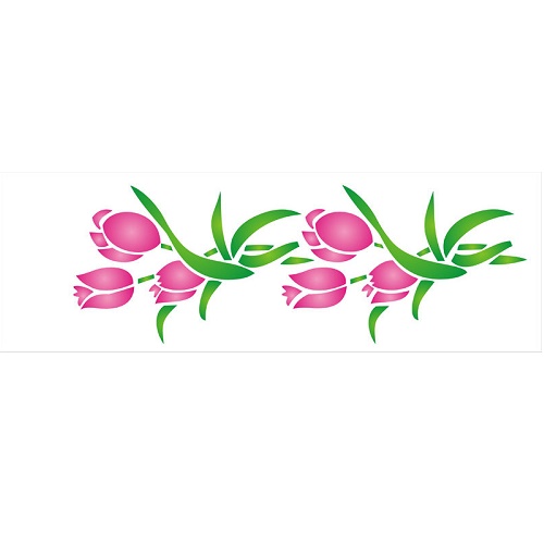 Stencil 10x30 Tulipas
