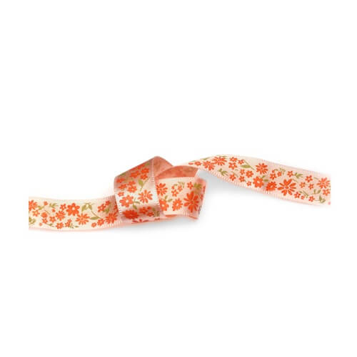 Fitas 20mt Sinimbu Flores Fundo Laranja