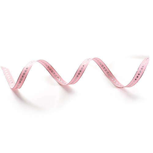 Fitas 20mt Sinimbu Losangos Rosa e Prata