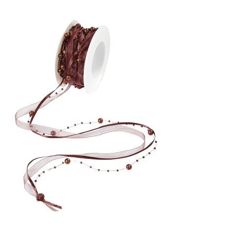 Fita Pérolas 10mt Castanho